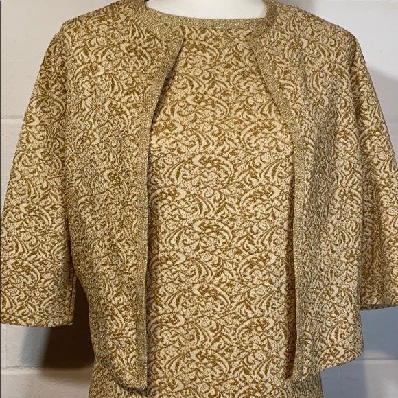 Vintage 50s/60s wool knit dress set - Picture 2 of 6